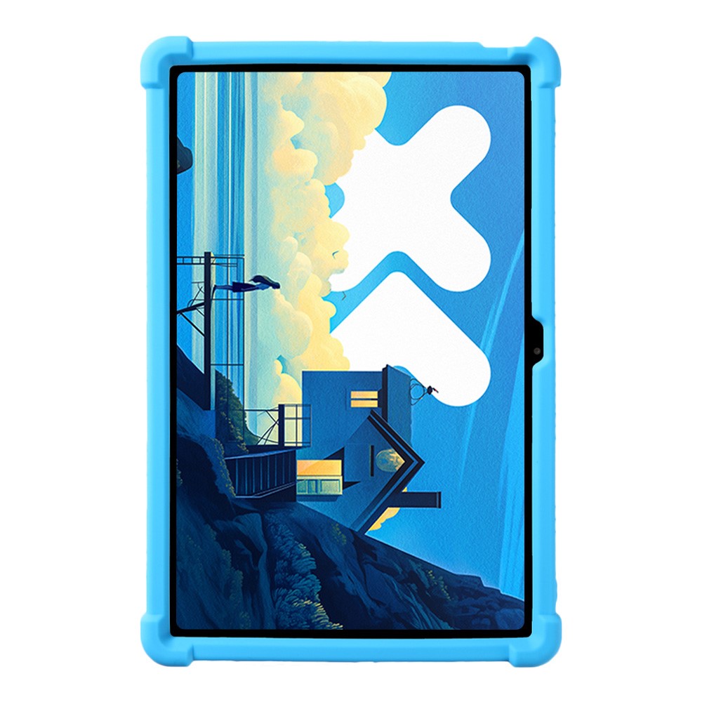 For Lenovo Xiaoxin Pad Pro 12.7 inch / Pad Pro 12.7 (2025) Silicone Case with Kickstand Rugged Protective Cover - Baby Blue