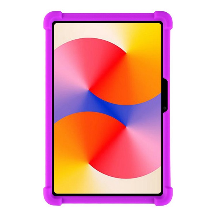 For Huawei MatePad SE 11 Silicone Case with Kickstand Rugged Protective Cover - Purple