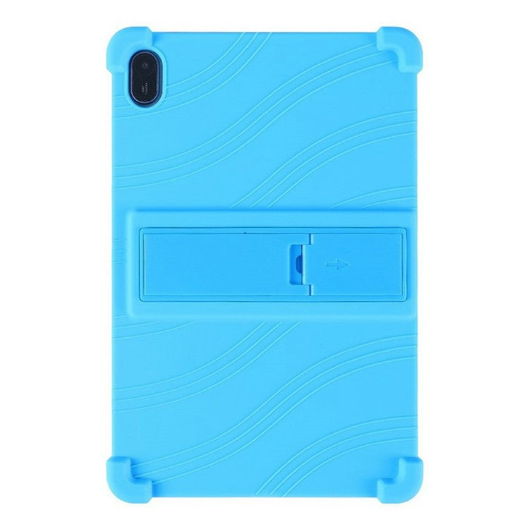 For Huawei MatePad SE 11 Silicone Case with Kickstand Rugged Protective Cover - Baby Blue