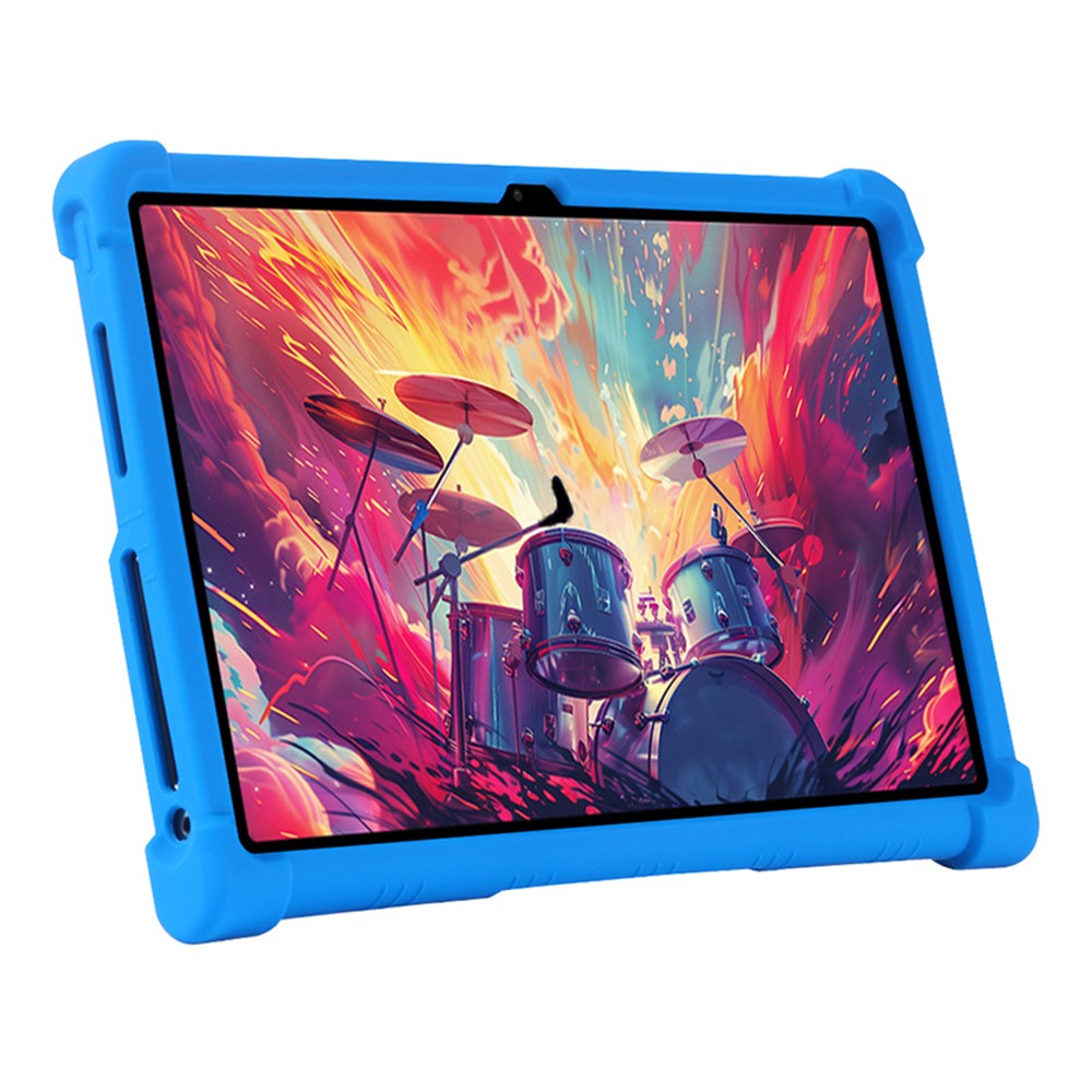 For Lenovo Xiaoxin Pad Studio 11.5 Inch / Tab Plus Silicone Case with Kickstand Rugged Protective Cover - Dark Blue