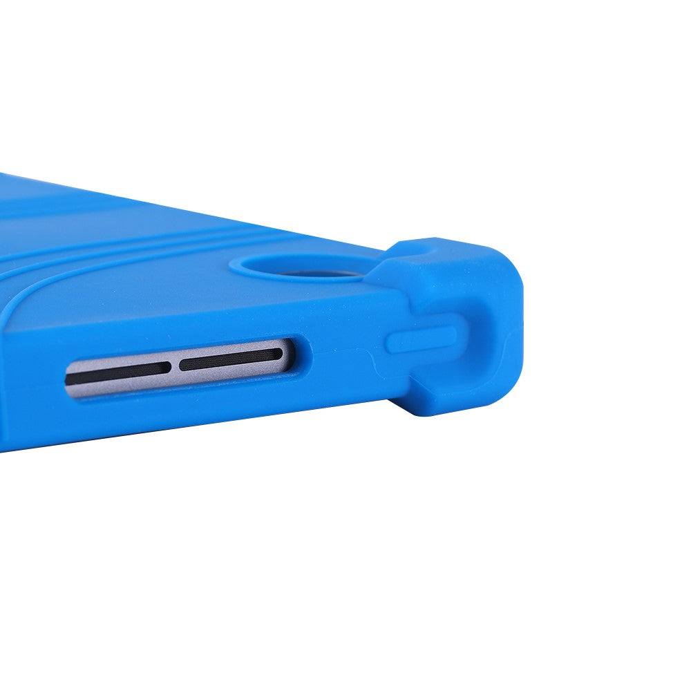 For Lenovo Xiaoxin Pad Studio 11.5 Inch / Tab Plus Silicone Case with Kickstand Rugged Protective Cover - Dark Blue