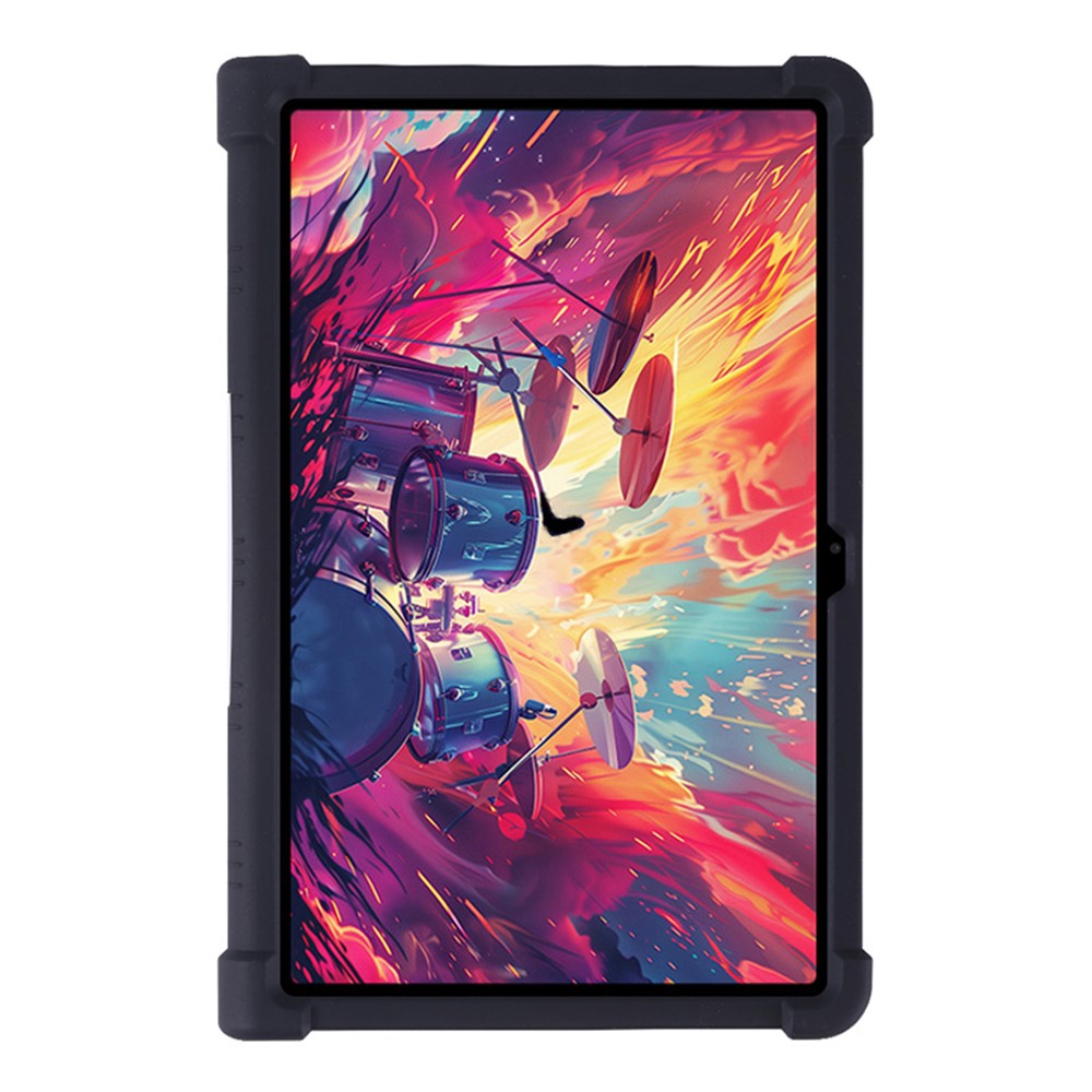 For Lenovo Xiaoxin Pad Studio 11.5 inch / Tab Plus Silicone Case with Kickstand Rugged Protective Cover - Black