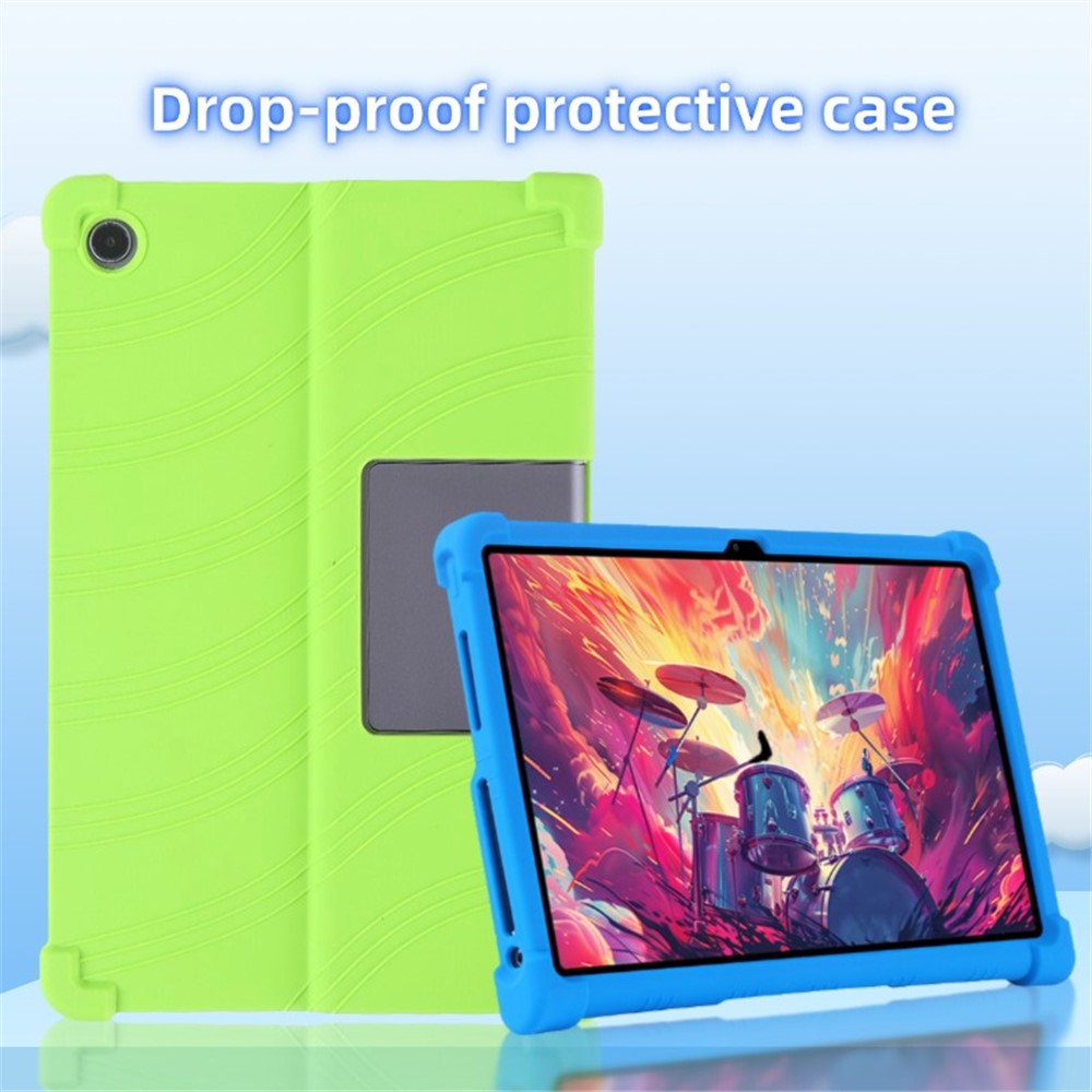 For Lenovo Xiaoxin Pad Studio 11.5 inch / Tab Plus Silicone Case with Kickstand Rugged Protective Cover - Green