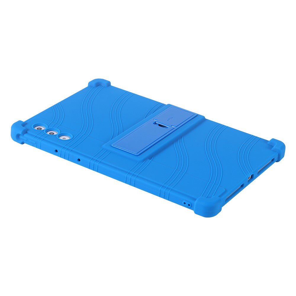 For Lenovo Yoga Tab Plus / Pad Pro AI Silicone Case with Kickstand Rugged Protective Cover - Rose