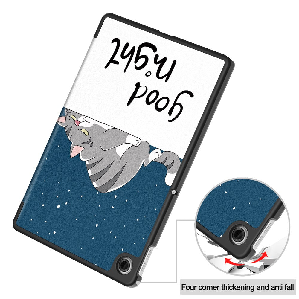 For Lenovo Tab TB311FU Pro Case Pattern Print Leather Stand Tablet Cover - Cat