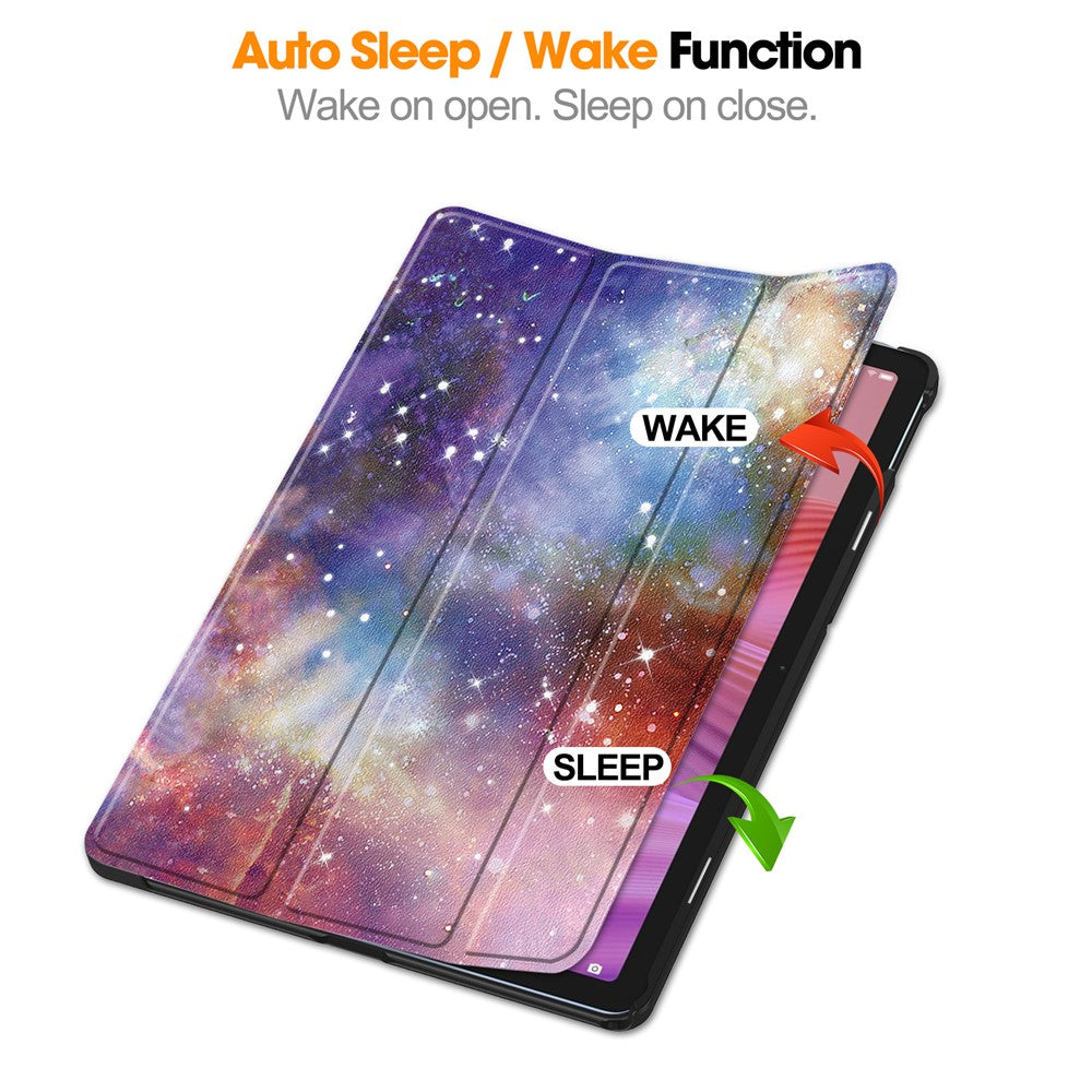 For Lenovo Tab TB311FU Pro Case Pattern Print Leather Stand Tablet Cover - Galaxy