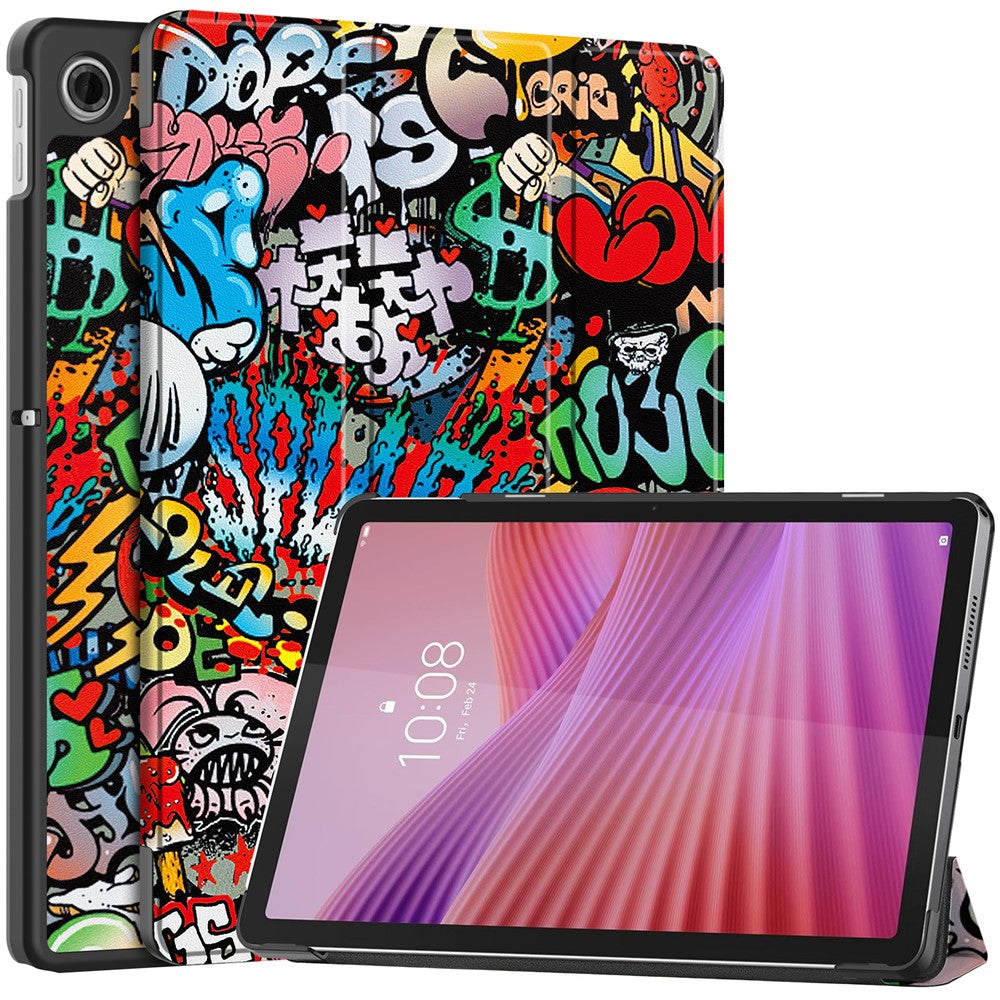 For Lenovo Tab TB311FU Pro Case Pattern Print Leather Stand Tablet Cover - Graffiti