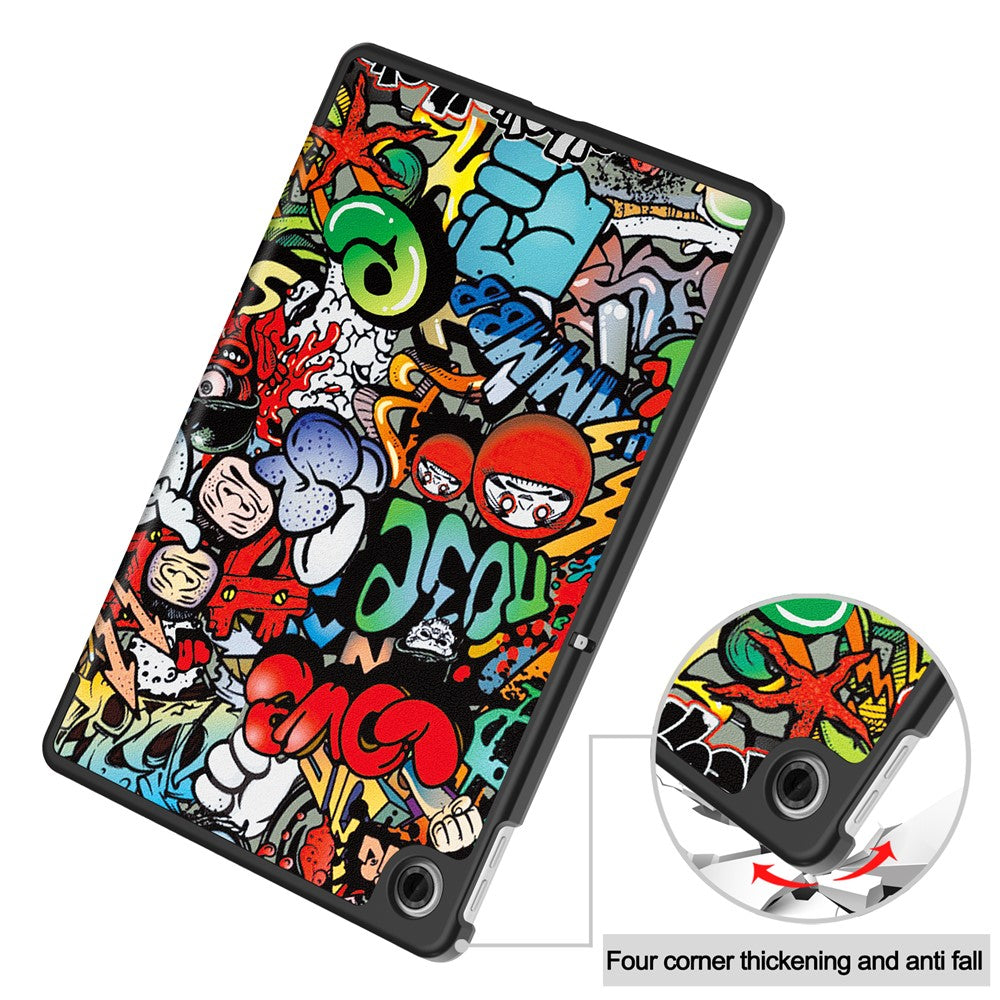 For Lenovo Tab TB311FU Pro Case Pattern Print Leather Stand Tablet Cover - Graffiti
