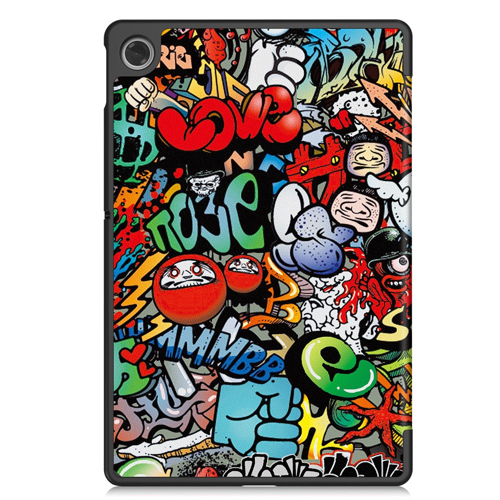 For Lenovo Tab TB311FU Pro Case Pattern Print Leather Stand Tablet Cover - Graffiti