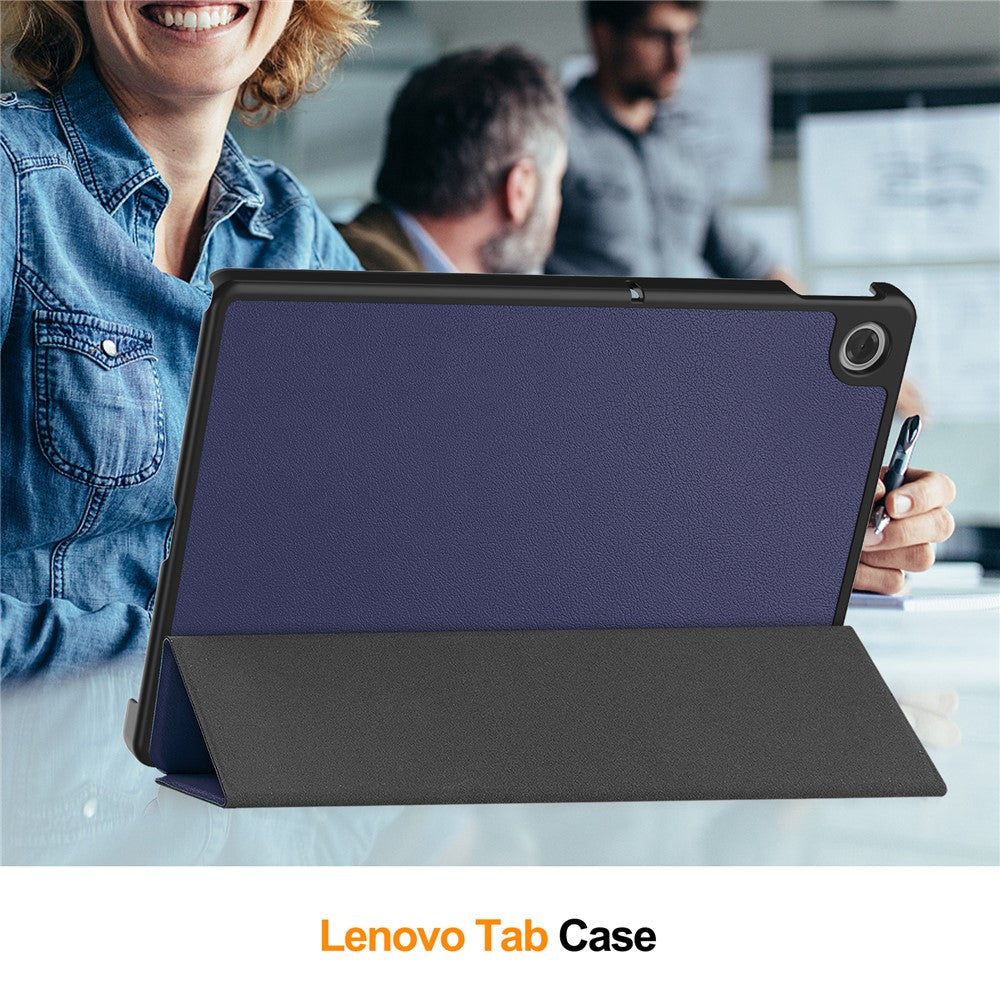 For Lenovo Tab TB311FU Case Anti-Drop Leather Stand Tablet Cover - Dark Blue