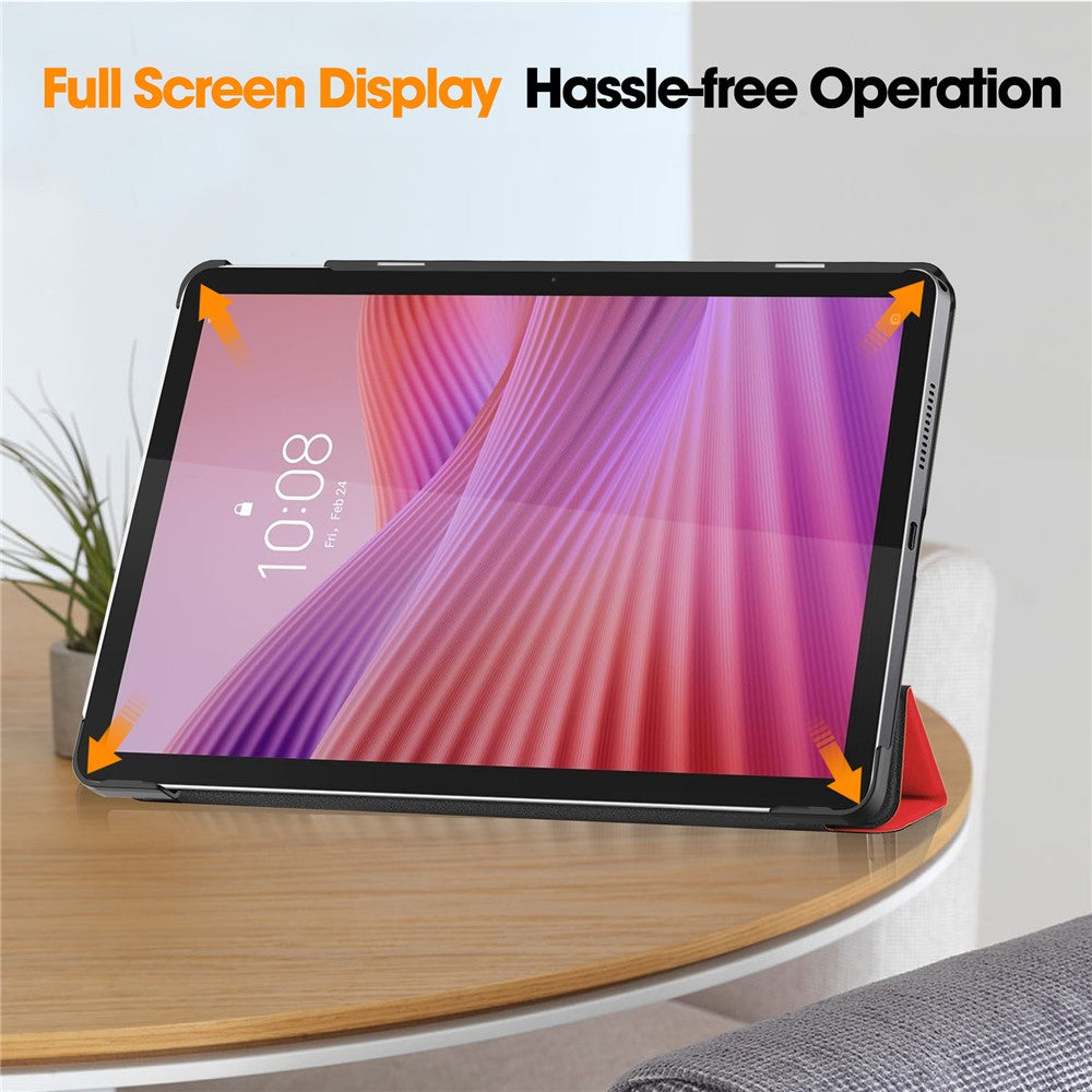 For Lenovo Tab TB311FU Case Anti-Drop Leather Stand Tablet Cover - Red