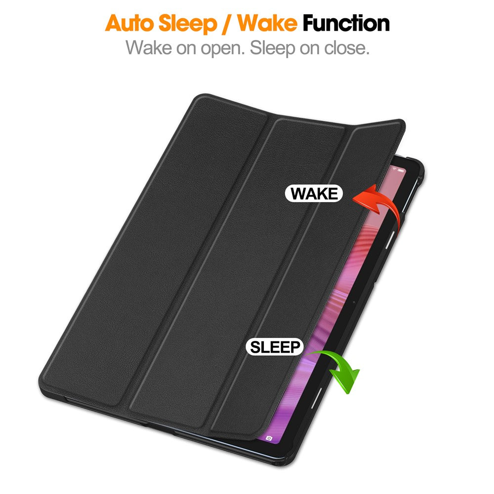 For Lenovo Tab TB311FU Case Anti-Drop Leather Stand Tablet Cover - Black