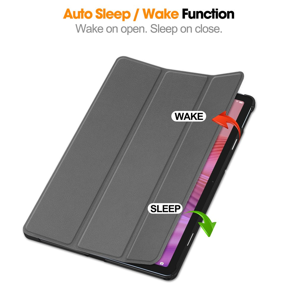 For Lenovo Tab TB311FU Case Anti-Drop Leather Stand Tablet Cover - Grey
