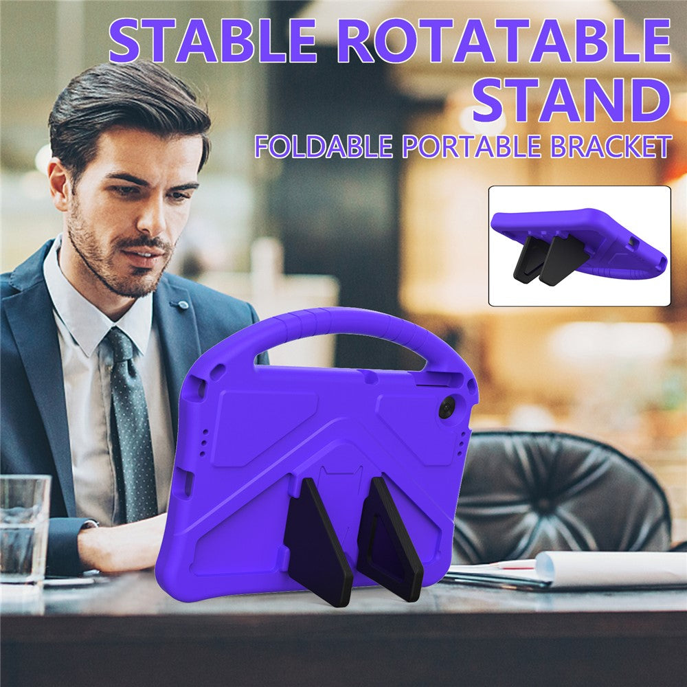 For Lenovo Tab TB311FU Case EVA Tablet Cover with Handle Kickstand Children Friendly - Purple