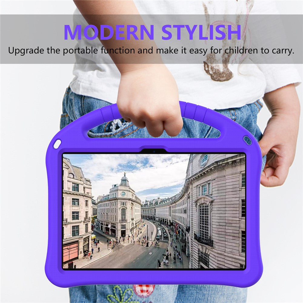 For Lenovo Tab TB311FU Case EVA Tablet Cover with Handle Kickstand Children Friendly - Purple