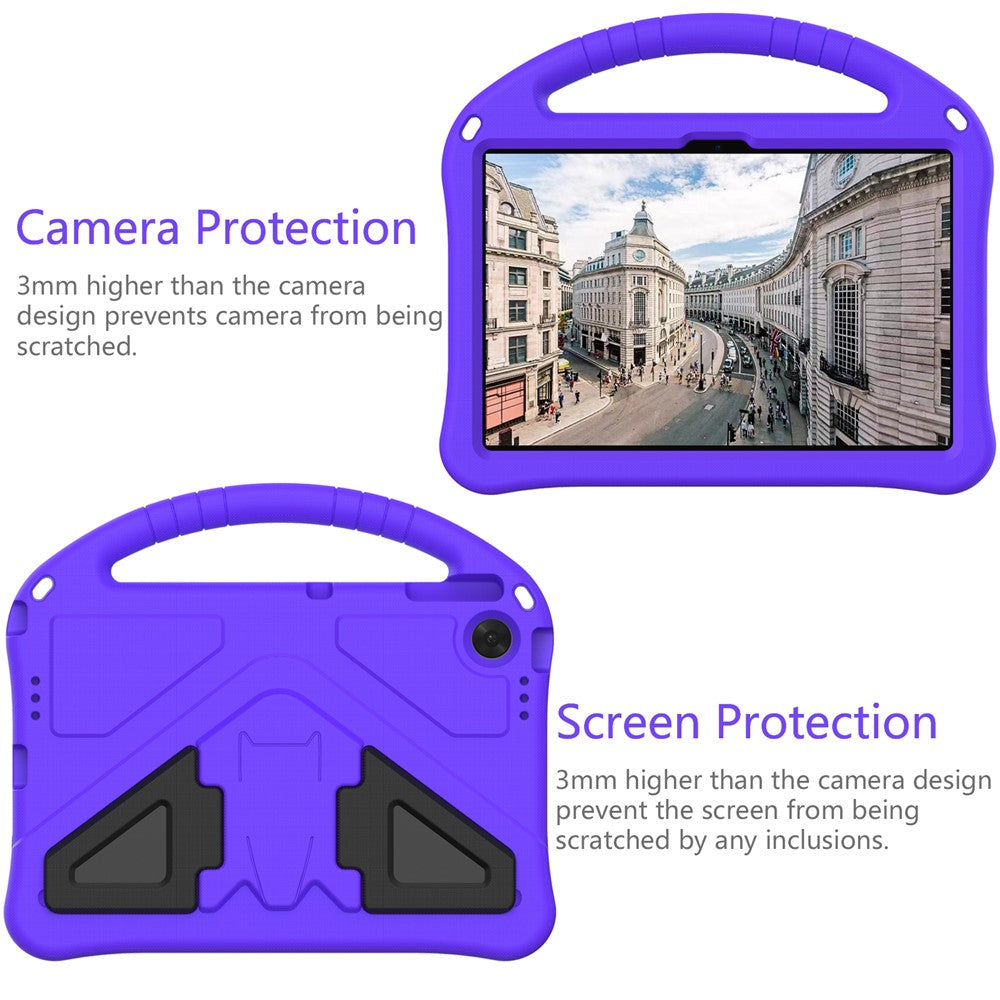 For Lenovo Tab TB311FU Case EVA Tablet Cover with Handle Kickstand Children Friendly - Purple