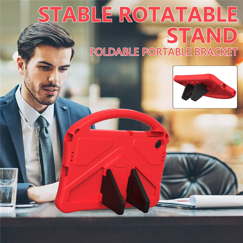 For Lenovo Tab TB311FU Case EVA Tablet Cover with Handle Kickstand Children Friendly - Red