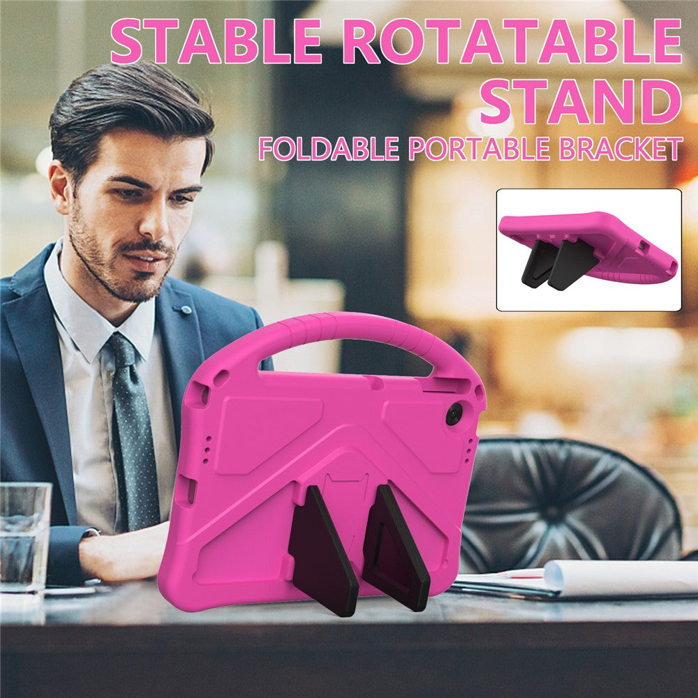 For Lenovo Tab TB311FU Case EVA Tablet Cover with Handle Kickstand Children Friendly - Rose