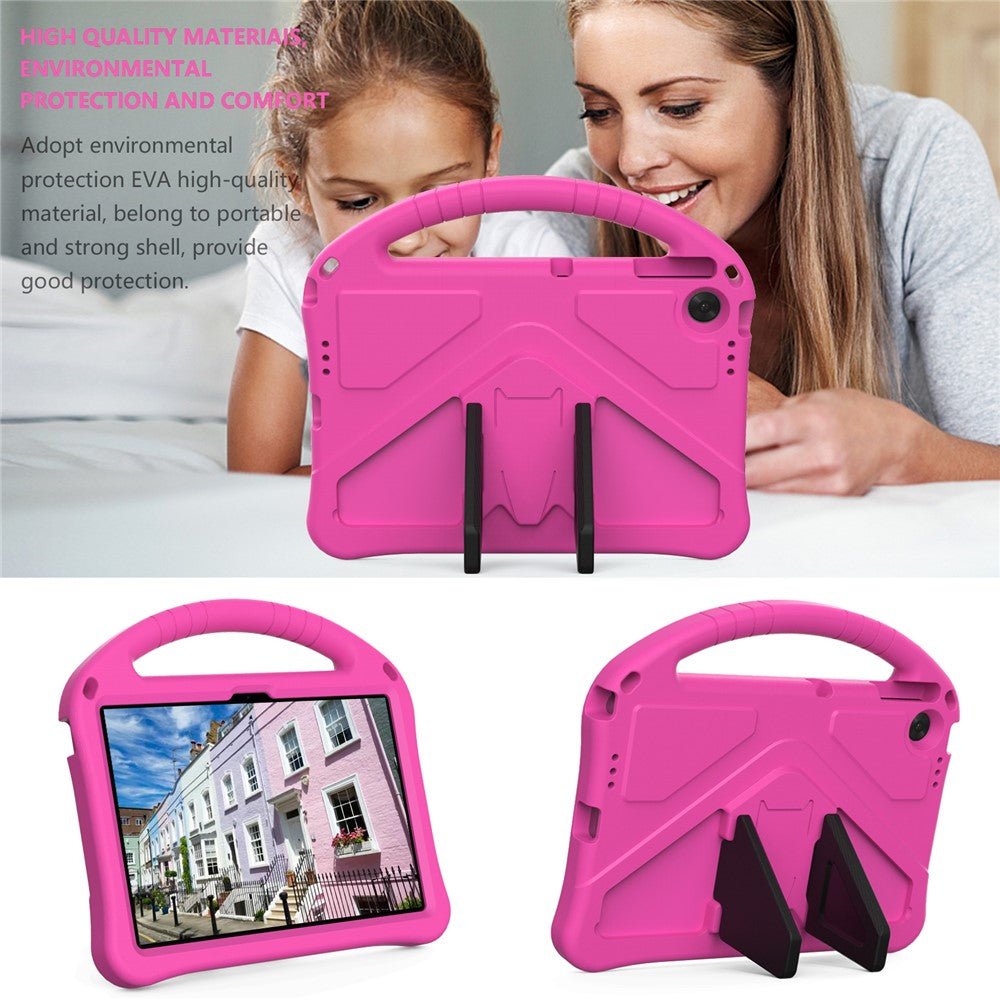 For Lenovo Tab TB311FU Case EVA Tablet Cover with Handle Kickstand Children Friendly - Rose