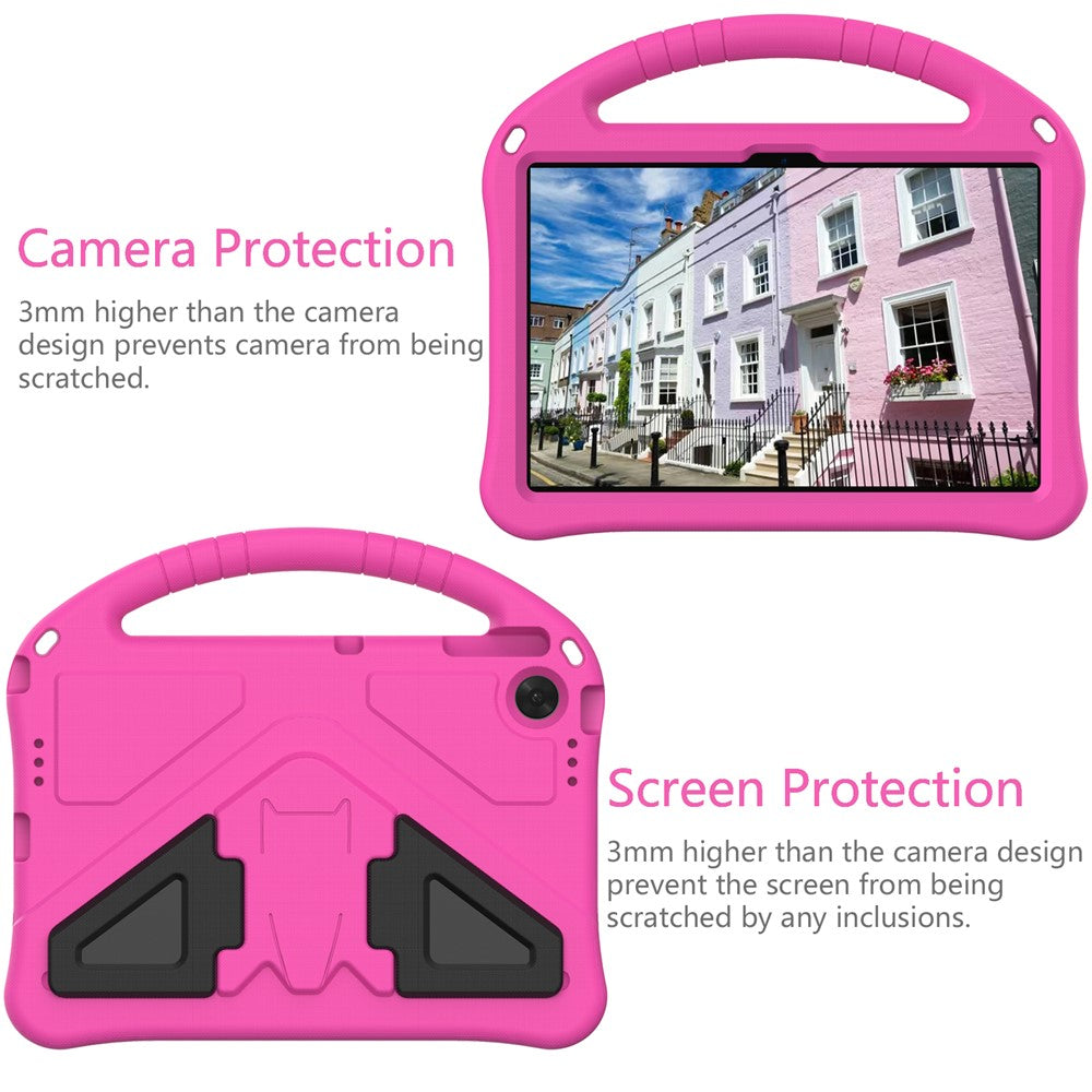 For Lenovo Tab TB311FU Case EVA Tablet Cover with Handle Kickstand Children Friendly - Rose