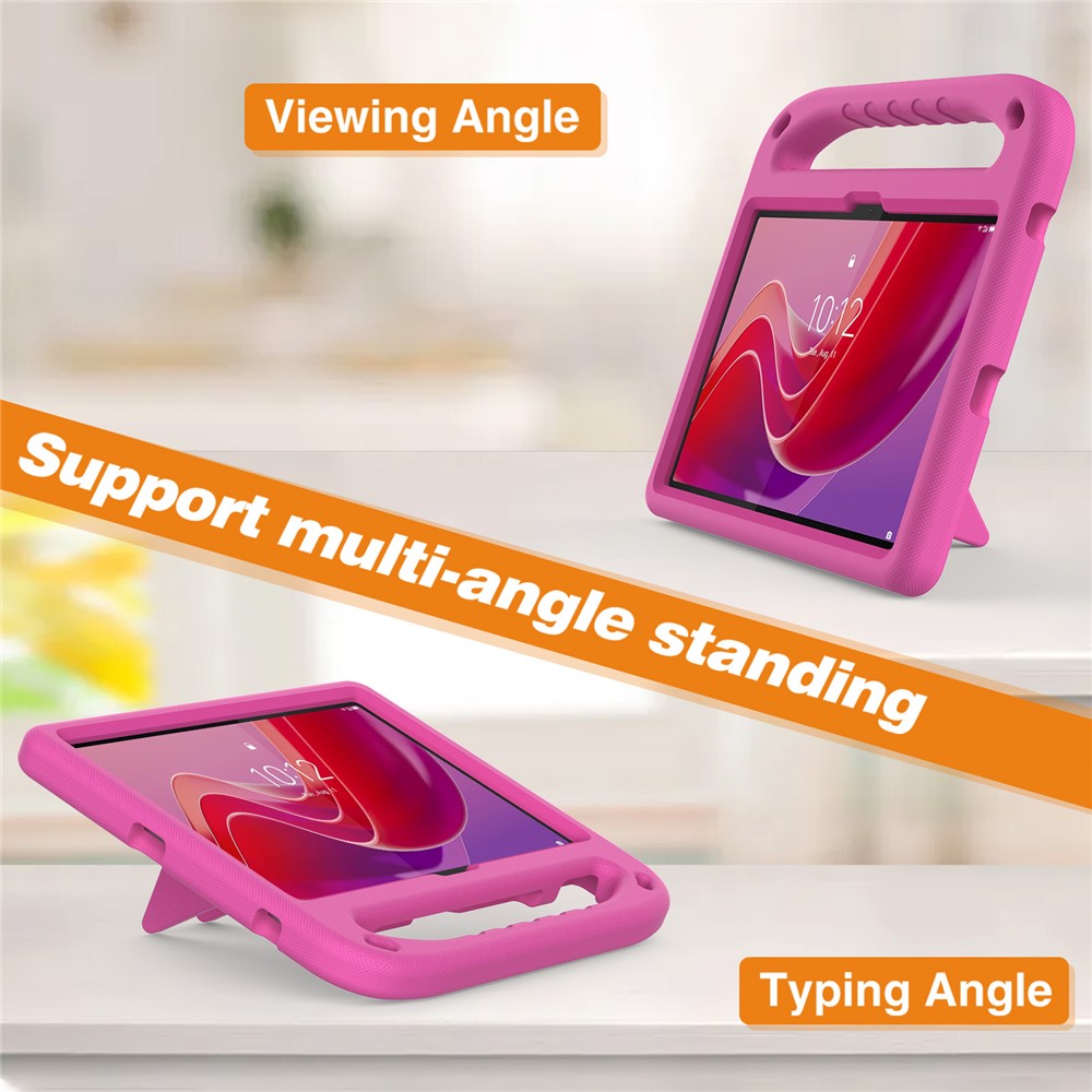 For Lenovo Tab TB311FU Case Hand Grip Kickstand Tablet EVA Cover - Rose