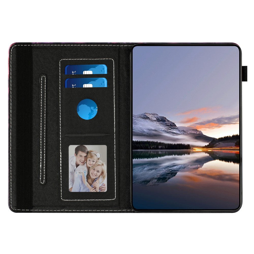 For Lenovo Tab M9 TB-310FU Tablet Case Litchi Texture Pattern Printing Leather Cover Auto Sleep / Wake with Card Holder - Owl