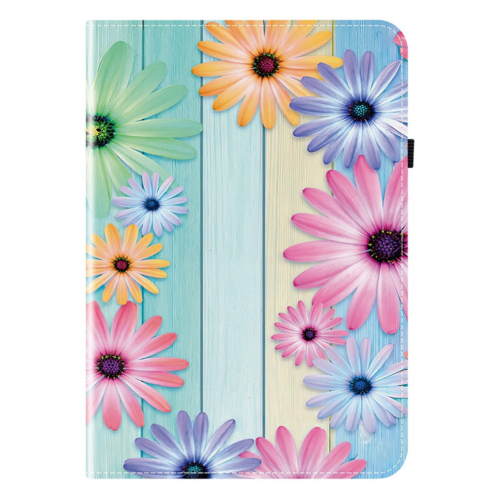 For Lenovo Legion Y700 (2025) Leather Case Pattern Printed Stand Tablet Cover with Card Slots - Sunflower