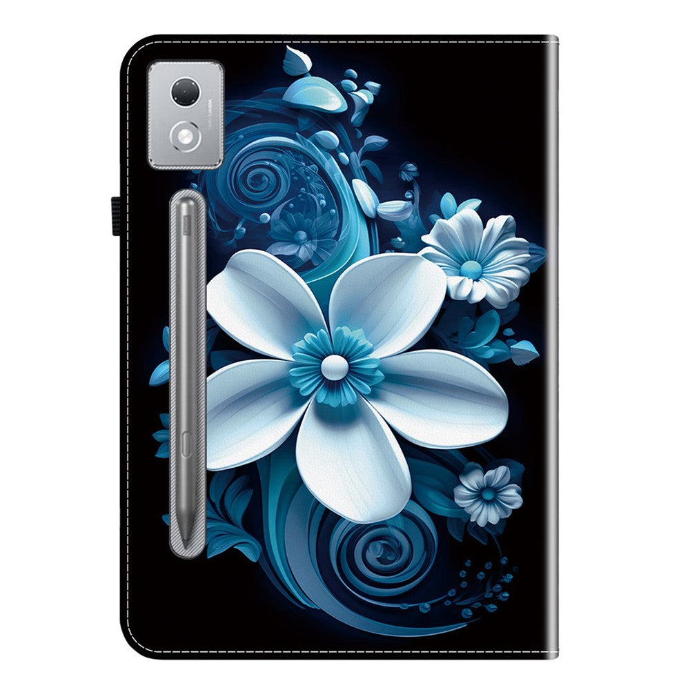 Leather Case For Lenovo Idea Tab Pro  /  Tab P12 Pro 12.7 2025  /  Xiaoxin Pad Pro 12.7 (2025) Pattern Printed Stand Tablet Cover - Black Orchid
