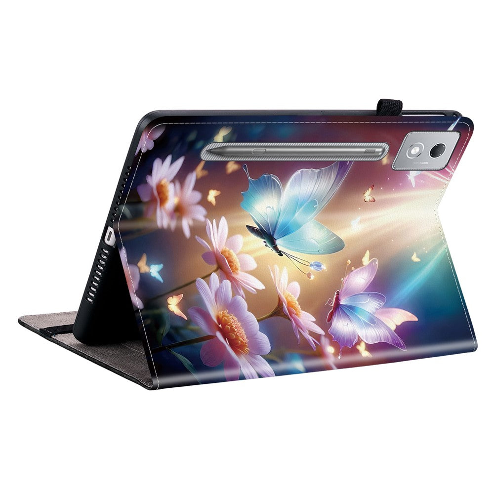 Leather Case For Lenovo Idea Tab Pro  /  Tab P12 Pro 12.7 2025  /  Xiaoxin Pad Pro 12.7 (2025) Pattern Printed Stand Tablet Cover - Butterfly Floral