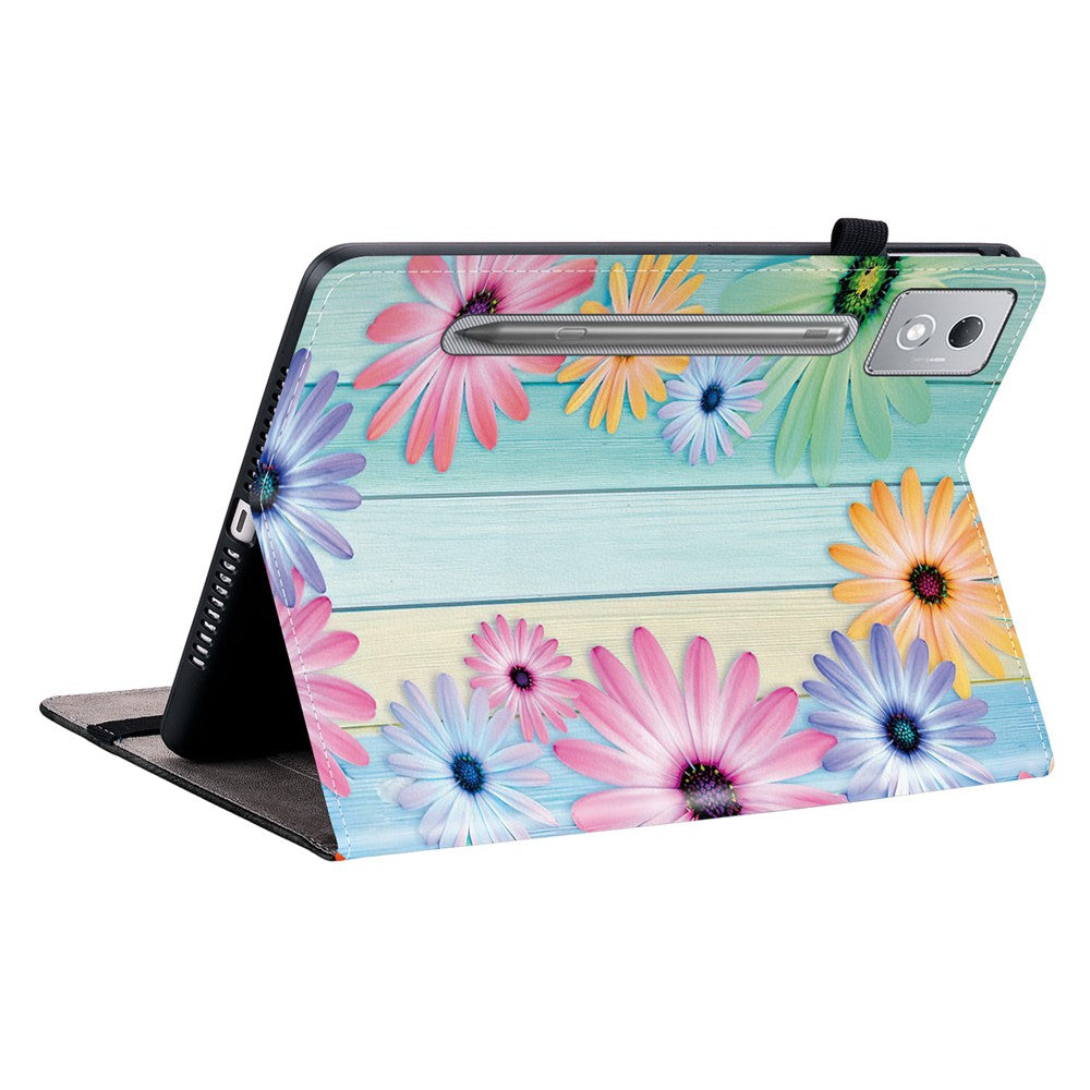Leather Case For Lenovo Idea Tab Pro  /  Tab P12 Pro 12.7 2025  /  Xiaoxin Pad Pro 12.7 (2025) Pattern Printed Stand Tablet Cover - Sunflower