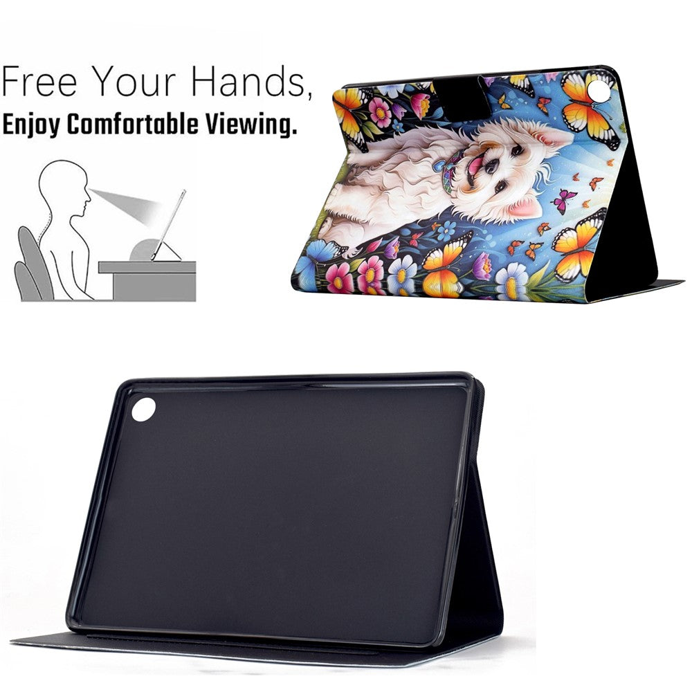 Stand Case for Lenovo Tab M10 Plus (3rd Gen) Pattern Printing Tablet Leather Cover with Auto Wake / Sleep - Dog