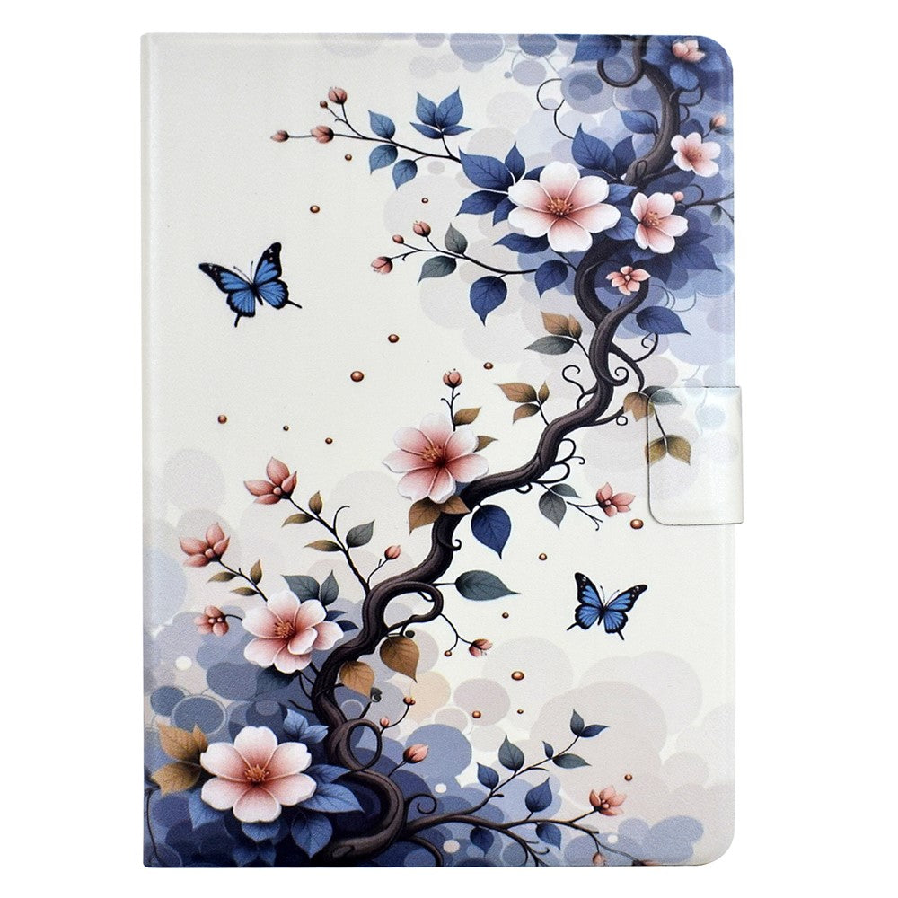 Stand Case for Lenovo Tab M10 Plus (3rd Gen) Pattern Printing Tablet Leather Cover with Auto Wake / Sleep - Pink Flower
