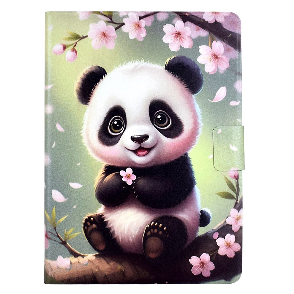 Stand Case for Lenovo Tab M10 Plus (3rd Gen) Pattern Printing Tablet Leather Cover with Auto Wake / Sleep - Sakura Panda