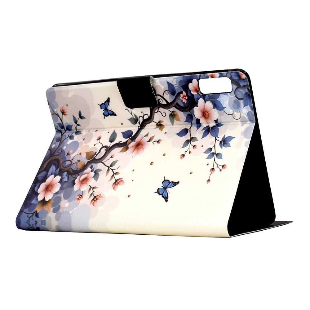 Stand Case for Lenovo Tab P11 Gen 2 TB-350 Pattern Printing Tablet Leather Cover with Auto Wake / Sleep - Pink Flower