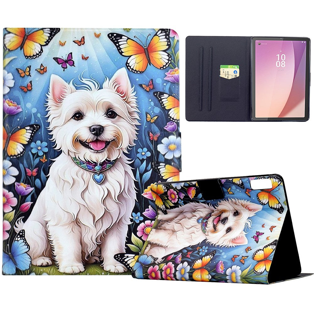 For Lenovo Tab M9 TB-310FU Stand Case Pattern Printing Tablet Leather Cover with Auto Wake / Sleep - Dog