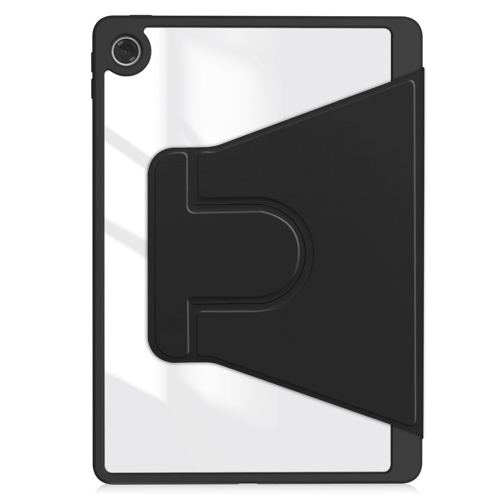 For Lenovo Tab TB311FU Case 360° Rotary Stand PU Leather+Acrylic Tablet Cover (Without Keyboard) - Black