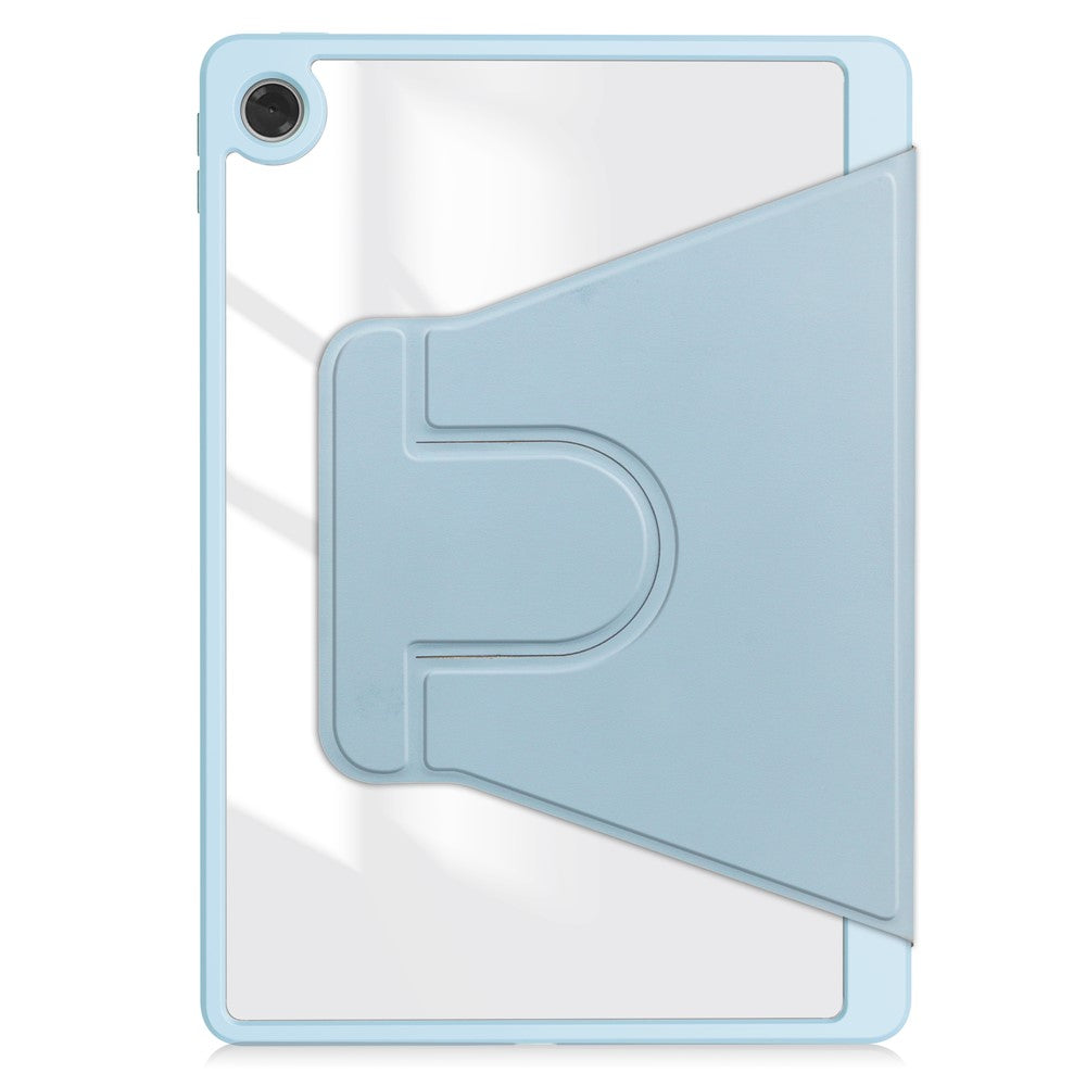 For Lenovo Tab TB311FU Case 360° Rotary Stand PU Leather+Acrylic Tablet Cover (Without Keyboard) - Sky Blue