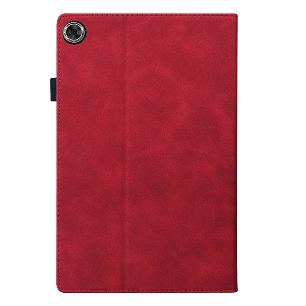 For Lenovo Tab K10C / Tab E10C Case PU Leather Protective Folio Tablet Cover with Card Holder - Red