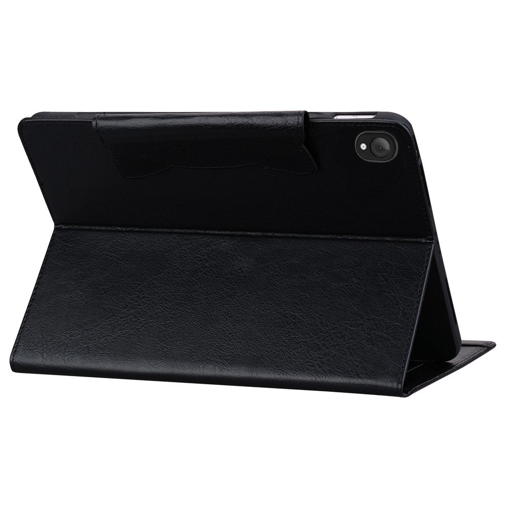 For Lenovo Tab K10C / E10C Case Cat Buckle Closure Leather Protective Stand Cover - Black