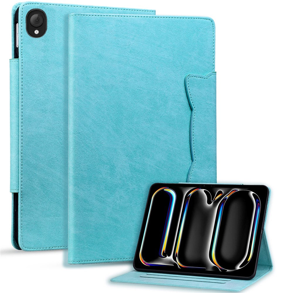 For Lenovo Tab K10C / E10C Case Cat Buckle Closure Leather Protective Stand Cover - Baby Blue