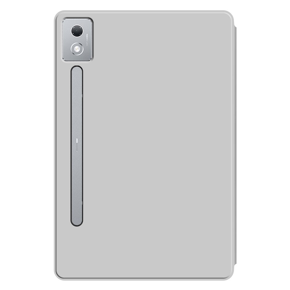 For Lenovo Idea Tab Pro / Xiaoxin Pad Pro 12.7 (2025) Case PU Leather TPU Back Trifold Stand Tablet Cover - Grey