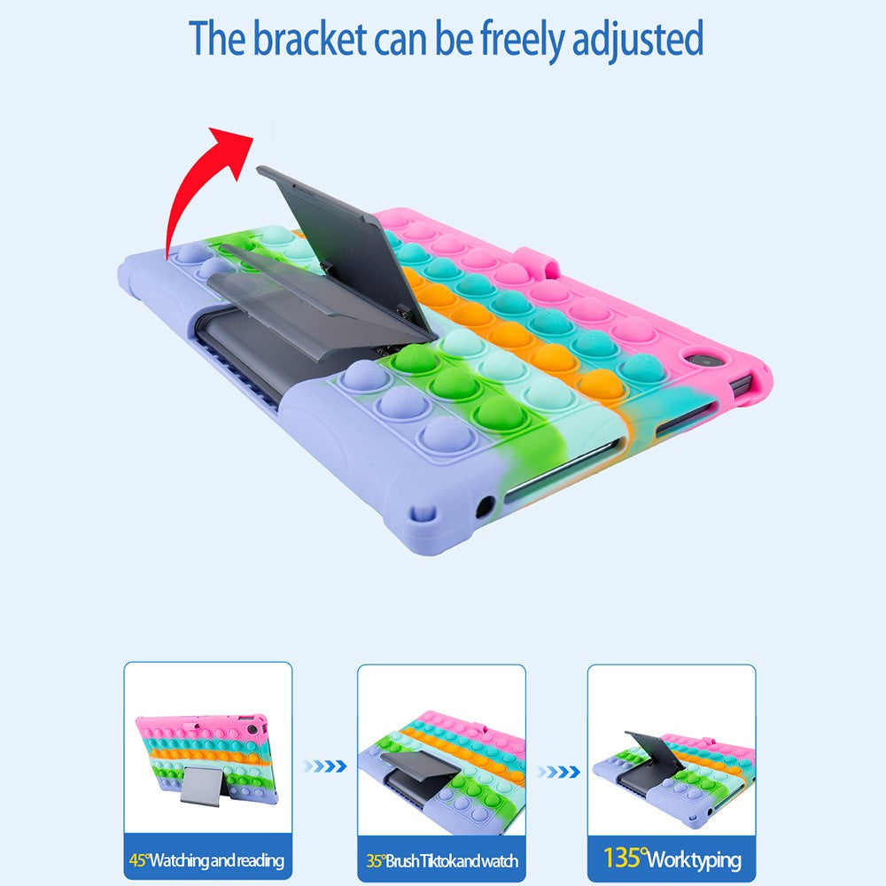 For Lenovo Xiaoxin Pad Studio 11.5 inch / Tab Plus TB-351FU Case Push Bubble Tablet Cover with Shoulder Strap - Blue