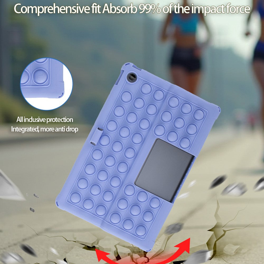 For Lenovo Xiaoxin Pad Studio 11.5 inch / Tab Plus TB-351FU Case Push Bubble Tablet Cover with Shoulder Strap - Blue