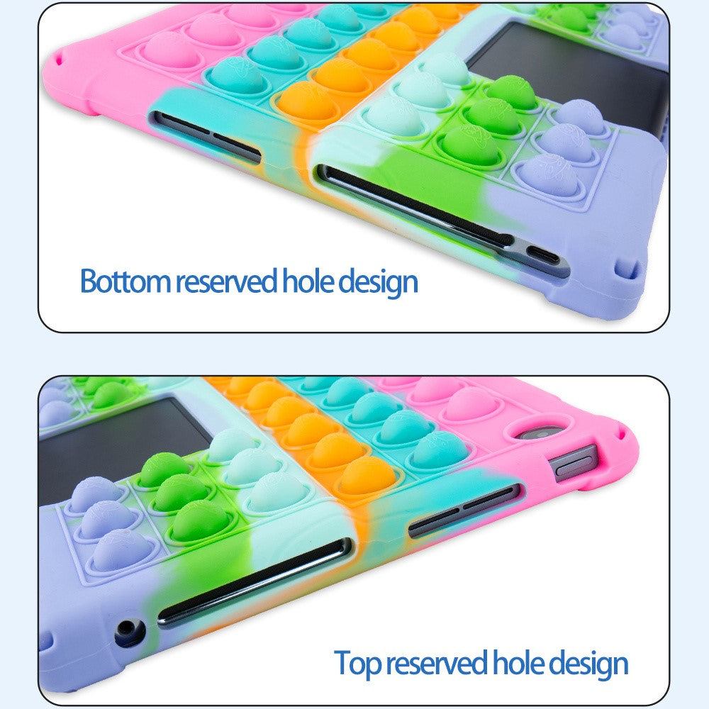For Lenovo Xiaoxin Pad Studio 11.5 inch / Tab Plus TB-351FU Case Push Bubble Tablet Cover with Shoulder Strap - Blue