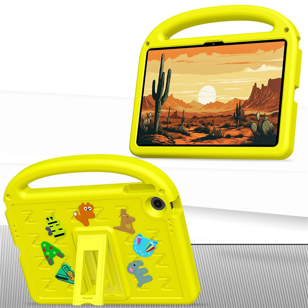 For Lenovo Tab 10.1 (2025) TB-311XU / Tab TB311FU Kickstand Case EVA + PC Tablet Protection Cover with Shoulder Strap - Yellow