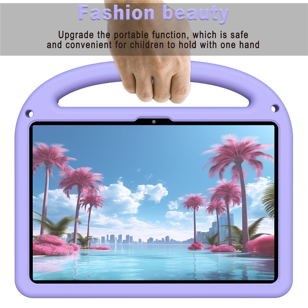 For Lenovo Tab 10.1 (2025) TB-311XU / Tab TB311FU Kickstand Case EVA + PC Tablet Protection Cover with Shoulder Strap - Purple