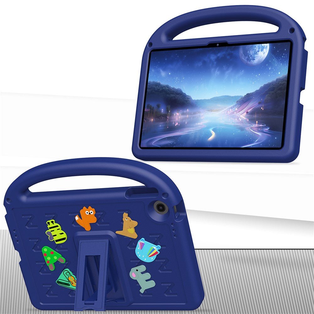 For Lenovo Tab 10.1 (2025) TB-311XU / Tab TB311FU Kickstand Case EVA + PC Tablet Protection Cover with Shoulder Strap - Navy Blue