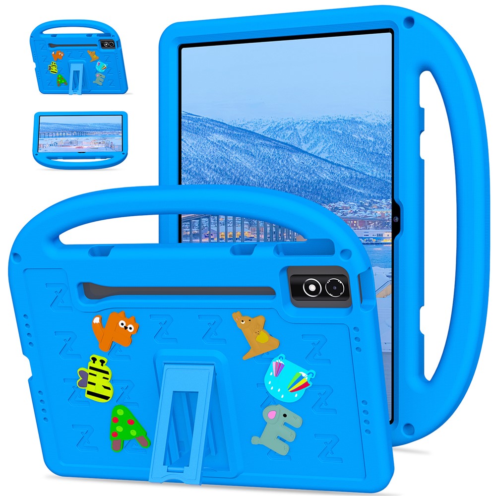 Kickstand EVA + PC Tablet Case with Shoulder Strap For Lenovo Tab P12  /  Xiaoxin Pad Pro 12.7 (2025)  /  Xiaoxin Pad Plus 12.7  /  Yoga Pad Pro - Blue