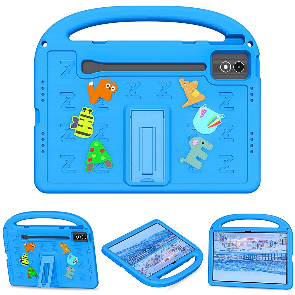 Kickstand EVA + PC Tablet Case with Shoulder Strap For Lenovo Tab P12  /  Xiaoxin Pad Pro 12.7 (2025)  /  Xiaoxin Pad Plus 12.7  /  Yoga Pad Pro - Blue