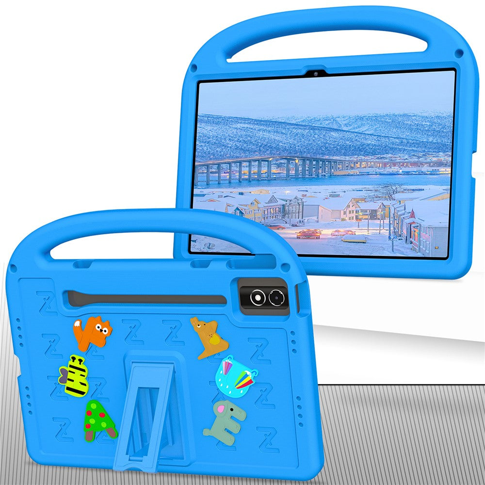 Kickstand EVA + PC Tablet Case with Shoulder Strap For Lenovo Tab P12  /  Xiaoxin Pad Pro 12.7 (2025)  /  Xiaoxin Pad Plus 12.7  /  Yoga Pad Pro - Blue